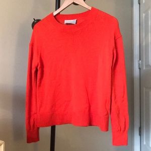 Like new Everlane poppy red cotton square sweater